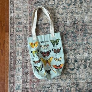 Cavallini Papers & Co Papillons Butterfly Print Tote Bag - Cream
